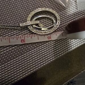 Elegant Silver Circle Pendant Necklace